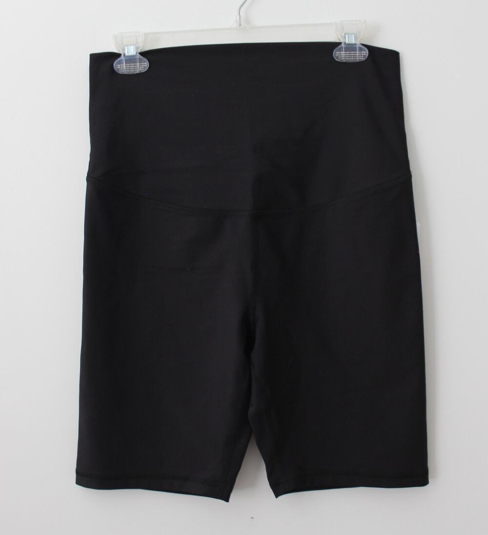 Old Navy Maternity Full-Panel PowerSoft Biker Shorts 8" Black Jack Size M NWT